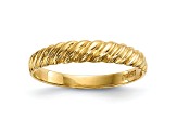 14K Yellow Gold Kids Polished Twist Ring
