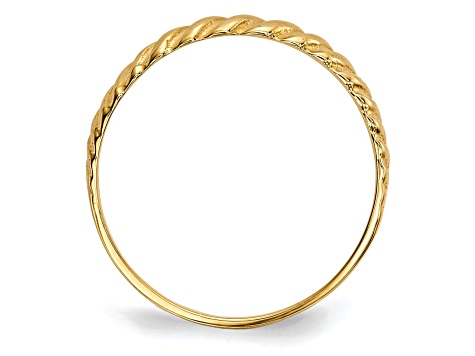 14K Yellow Gold Kids Polished Twist Ring