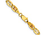 14k Yellow Gold, 14K White Gold and 14k Rose Gold 4.65mm Solid Pave Valentino 22 Inch Chain