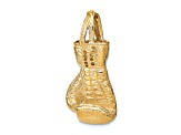 14k Yellow Gold 3D Polished Boxing Glove Pendant