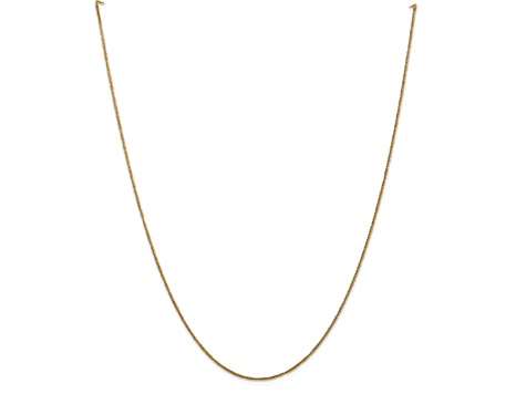 14k Yellow Gold 0.7mm Solid Rope 22 Inch Chain