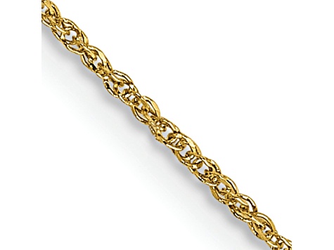 14k Yellow Gold 0.7mm Solid Rope 22 Inch Chain