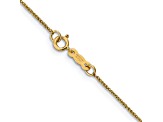 14k Yellow Gold 0.7mm Solid Rope 22 Inch Chain