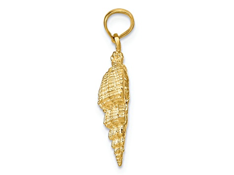 14k Yellow Gold Conch Shell Pendant