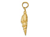 14k Yellow Gold Conch Shell Pendant