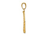 14k Yellow Gold Textured Southern Most Point USA KEY WEST Pendant