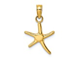 14k Yellow Gold Polished Mini Dancing Starfish Pendant
