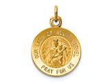 14K Yellow Gold Our Lady of Mount Carmel Medal Charm - 13R35A | JTV