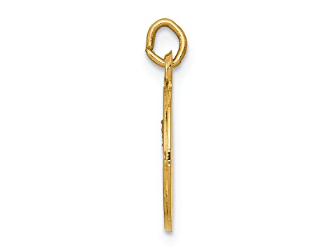 14K Yellow Gold Our Lady of Mount Carmel Medal Charm - 13R35A | JTV