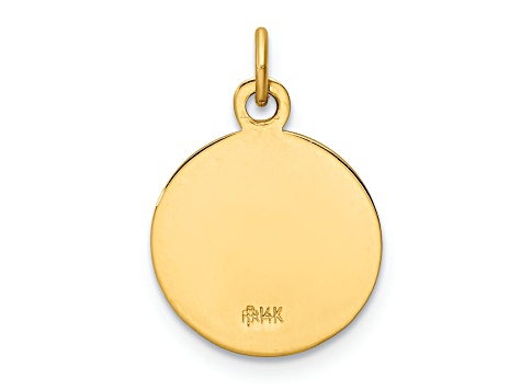 14K Yellow Gold Our Lady of Mount Carmel Medal Charm - 13R35A | JTV
