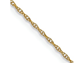 14k Yellow Gold 0.6mm Solid Cable 16 Inch Chain