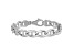 Rhodium Over 14k White Gold 10.3mm Hand polished Fancy Mariner Link Bracelet