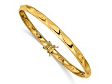 14K Yellow Gold Polished Twisted Flexible Bangle