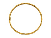 14K Yellow Gold Polished Twisted Flexible Bangle