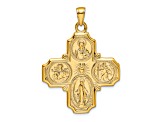 14K Yellow Gold Four-Way Medal Pendant