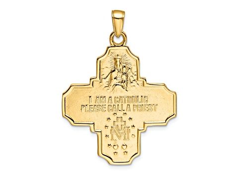 14K Yellow Gold Four-Way Medal Pendant