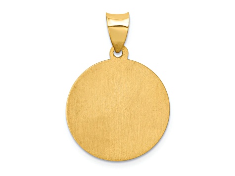 14K Yellow Gold Polished and Satin St Jude Thaddeus Medal Hollow ...