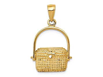 Picture of 14k Yellow Gold Large Nantucket Basket Pendant