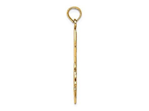 14K Yellow Gold Number 1 DAD Charm