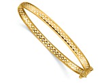 14K Yellow Gold Polished Safety Clasp 4.75mm Bangle