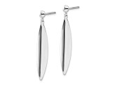 14K White Gold Polished Post Dangle Earrings