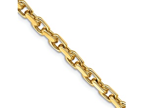 10k Yellow Gold 4.2mm Hand-polished Fancy Link Bracelet