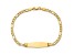 14k Yellow Gold Soft Diamond Shape Figaro Link ID Bracelet