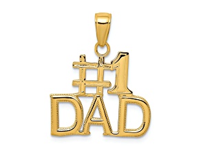 14K Yellow Gold Number 1 DAD Charm