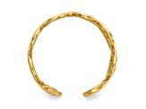 14K Yellow Gold Scroll Toe Ring