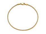 14K Yellow Gold 1mm Franco Chain Bracelet