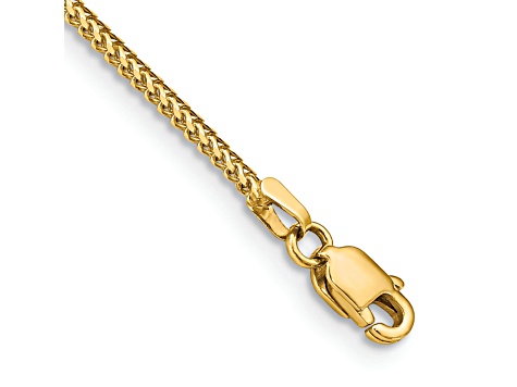 14K Yellow Gold 1mm Franco Chain Bracelet