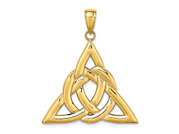 Picture of 14K Yellow Gold Polished Large Celtic Trinity Knot Charm