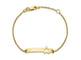 14k Yellow Gold Children's Polished Star ID Bracelet