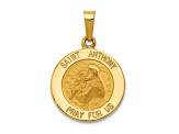 14K Yellow Gold Saint Anthony Medal Charm