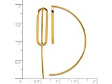 14K Yellow Gold Polished Threader Earrings