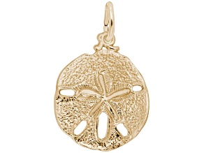 14K Yellow Gold Sand Dollar Charm