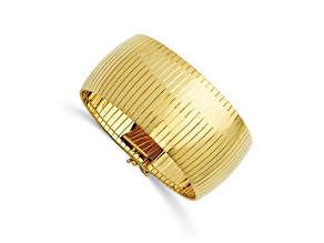 14K Yellow Gold Polished Wide Bangle