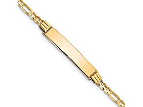 14k Yellow Gold Children's Figaro Link ID Bracelet
