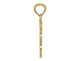 14k Yellow Gold and Rhodium Over 14k Yellow Gold Daddys Little Girl Pendant