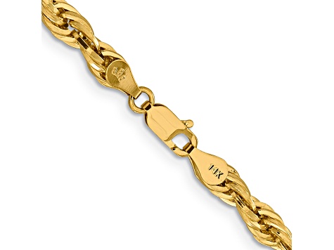 14k Yellow Gold 4.75mm Rope Link 26 Inch Chain - 13ZQ1F | JTV
