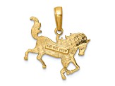 14K Yellow Gold Horse Pendant