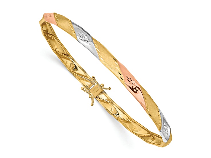 GARNI　Bangle Unique Embellished Floral 22k Gold Bangle Pair – Andaaz Jewelers
