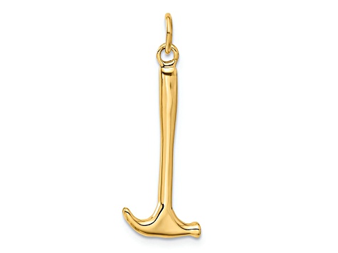 14k Yellow Gold Hammer Charm Pendant