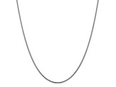 14K White Gold 1.1mm Round Snake Chain Necklace