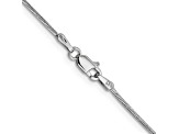 14K White Gold 1.1mm Round Snake Chain Necklace