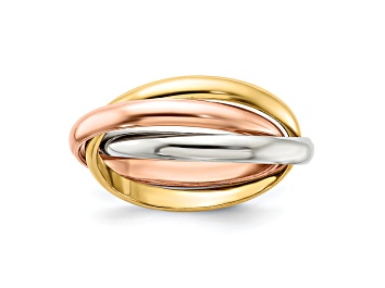 Picture of 14K Tri-color Gold Polished Rolling Ring