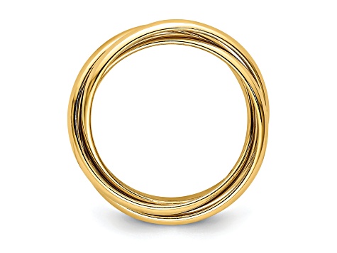 14K Yellow Gold Polished Rolling Ring