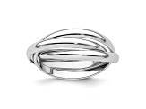 14K White Gold Polished Rolling Ring