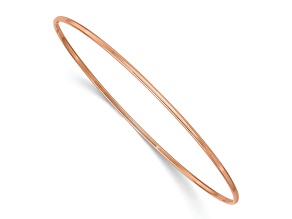 10k Rose Gold 1.5mm Polished Slip-on Bangle Bracelet