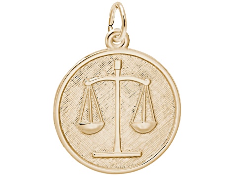 Rembrandt Scales of Justice Charm 14K Yellow Gold